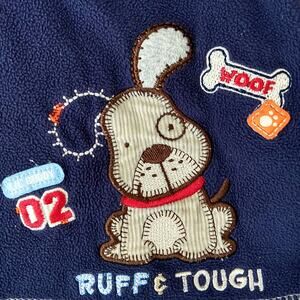 Carters Fleece Hoodie Dog Long Sleeves Navy 6-9 months